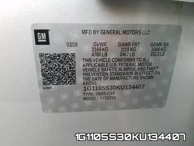 1G1105S30KU134407 фото 2