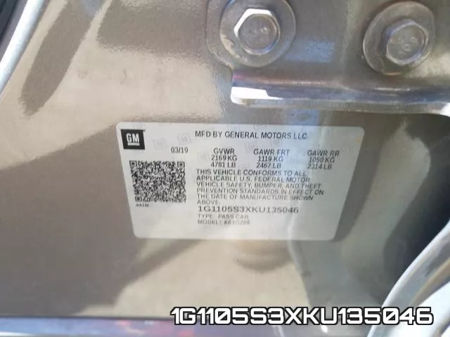 1G1105S3XKU135046 фото 2