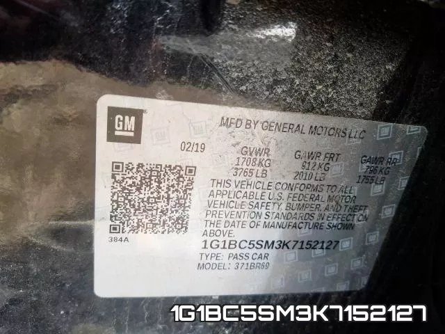 1G1BC5SM3K7152127 фото 2