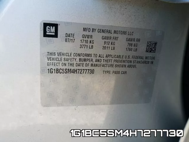 1G1BC5SM4H7277730 фото 2