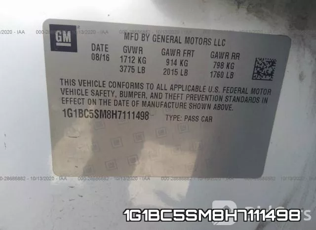 1G1BC5SM8H7111498 фото 10