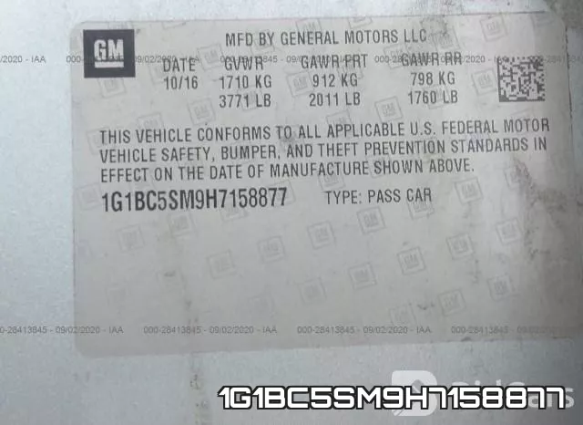 1G1BC5SM9H7158877 фото 10