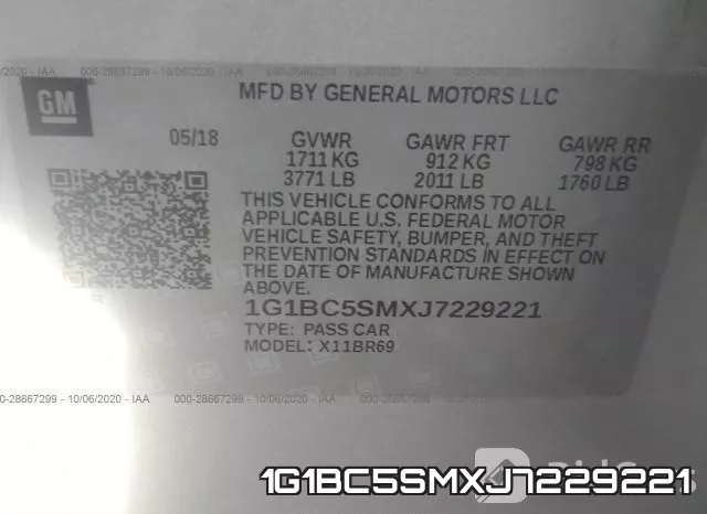 1G1BC5SMXJ7229221 фото 10