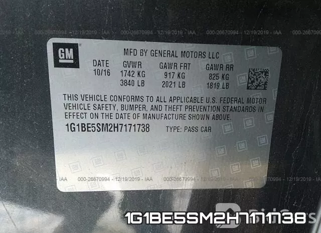 1G1BE5SM2H7171738 фото 10
