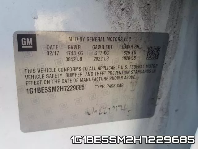 1G1BE5SM2H7229685 фото 2