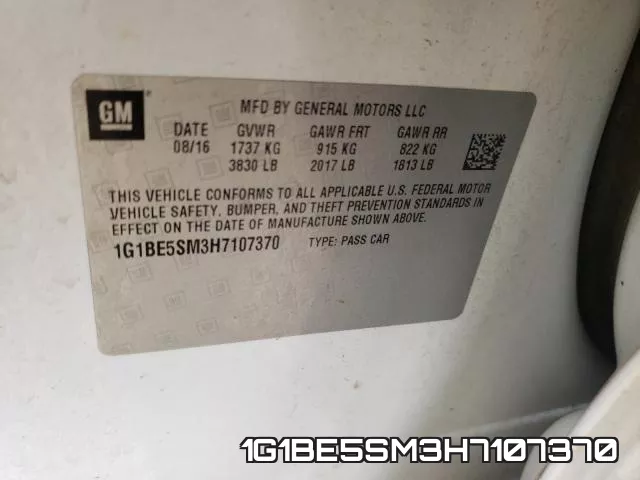 1G1BE5SM3H7107370 фото 2