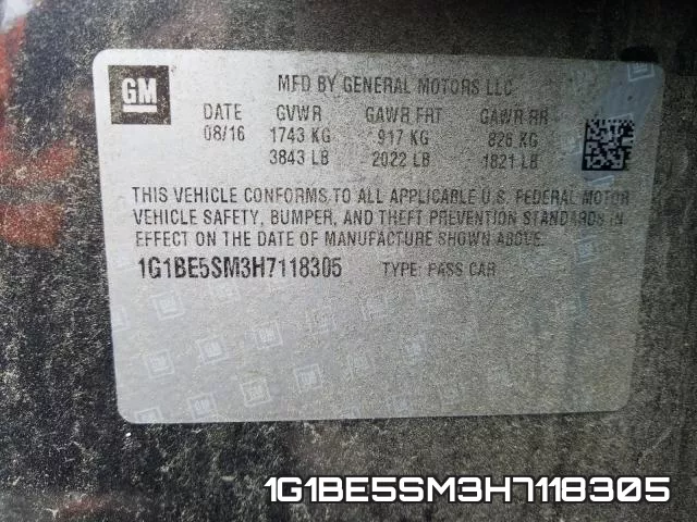 1G1BE5SM3H7118305 фото 2