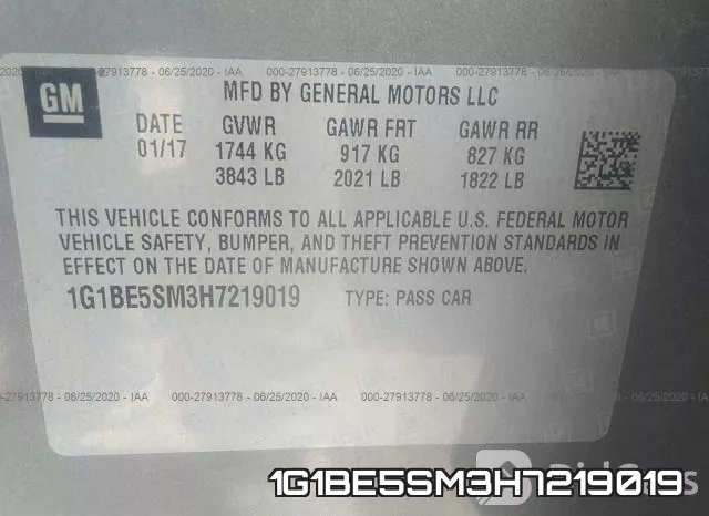 1G1BE5SM3H7219019 фото 10