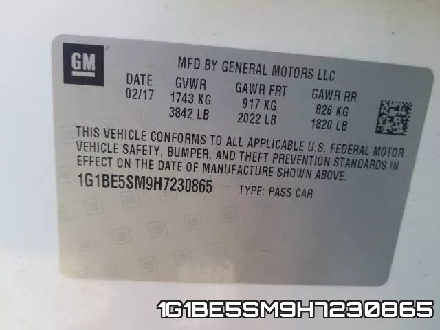 1G1BE5SM9H7230865 фото 2