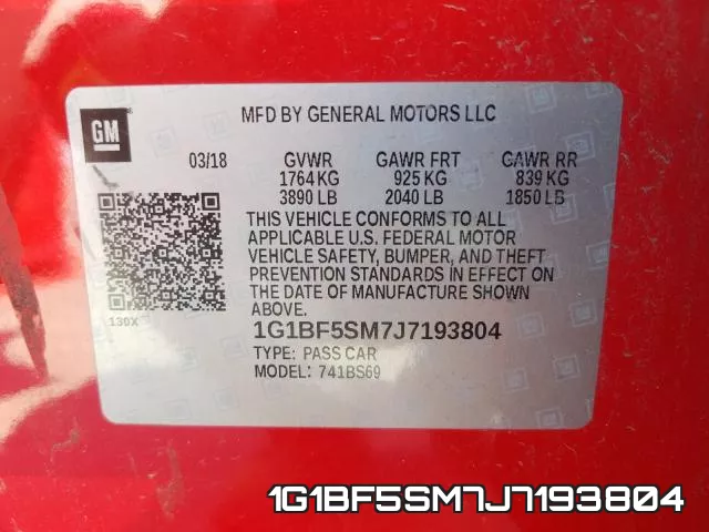 1G1BF5SM7J7193804 фото 2
