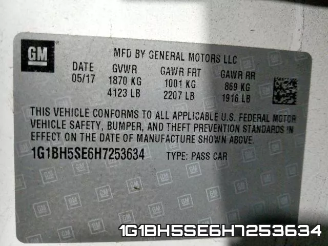1G1BH5SE6H7253634 фото 2