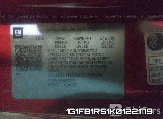 1G1FB1RS1K0122179 фото 10