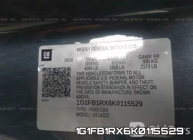 1G1FB1RX6K0115529 фото 10