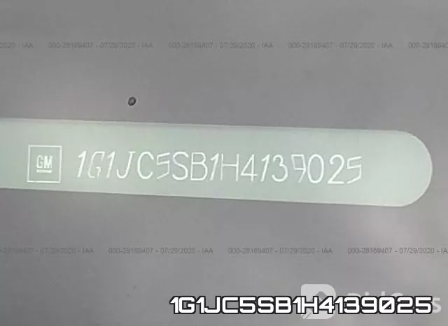 1G1JC5SB1H4139025 фото 10