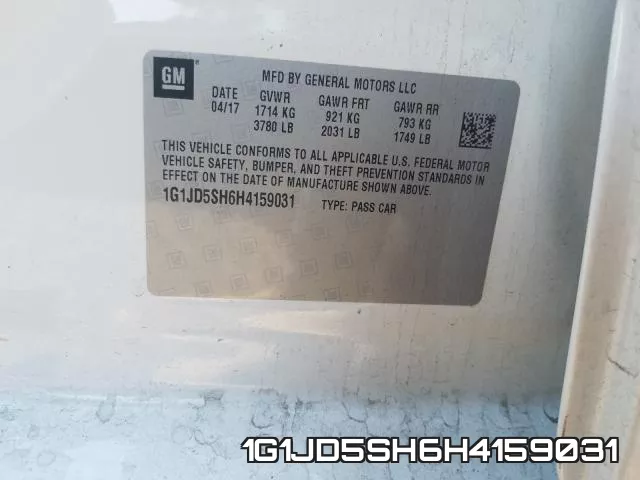 1G1JD5SH6H4159031 фото 2