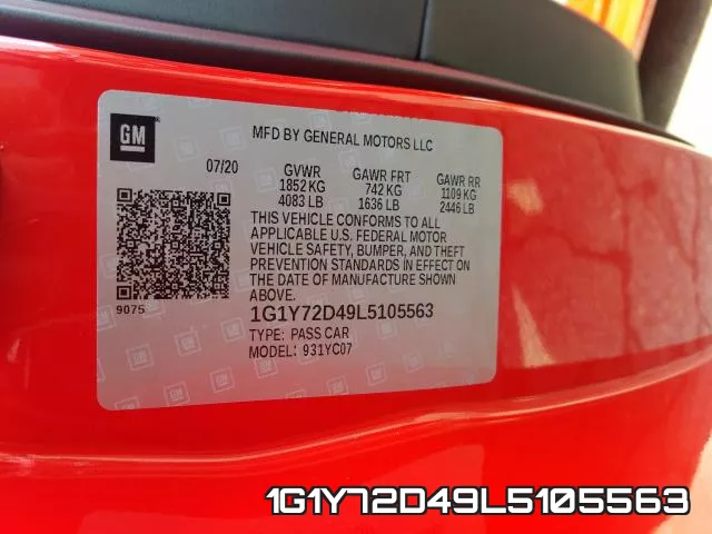1G1Y72D49L5105563 фото 2