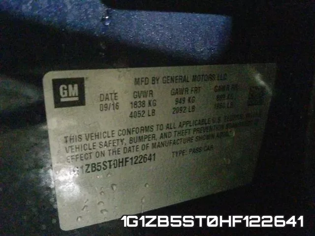 1G1ZB5ST0HF122641 фото 2