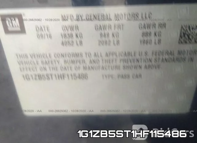 1G1ZB5ST1HF115486 фото 9