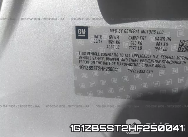 1G1ZB5ST2HF250041 фото 10