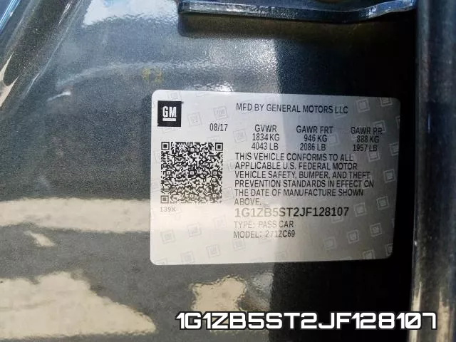 1G1ZB5ST2JF128107 фото 2