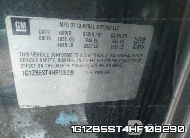 1G1ZB5ST4HF108290 фото 9