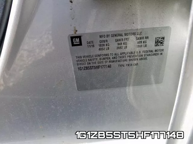 1G1ZB5ST5HF177148 фото 2