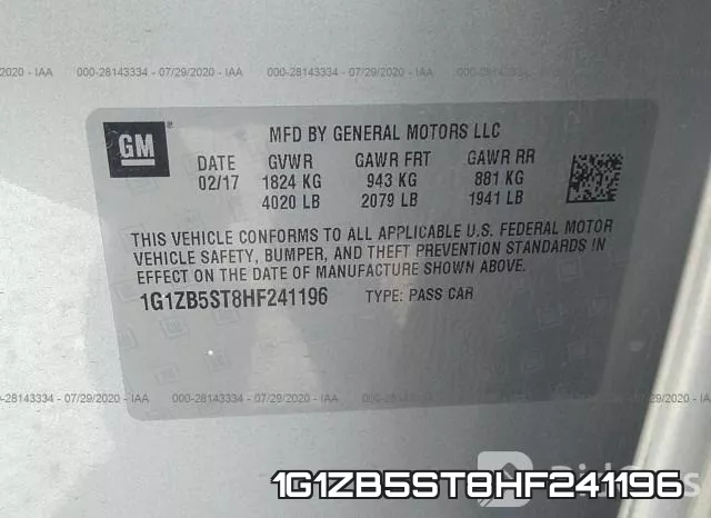 1G1ZB5ST8HF241196 фото 10