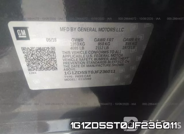 1G1ZD5ST0JF236011 фото 10