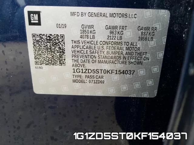 1G1ZD5ST0KF154037 фото 2