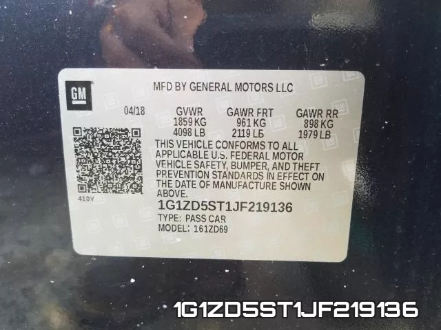 1G1ZD5ST1JF219136 фото 2