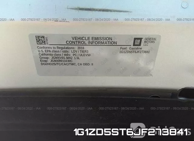 1G1ZD5ST6JF273841 фото 10