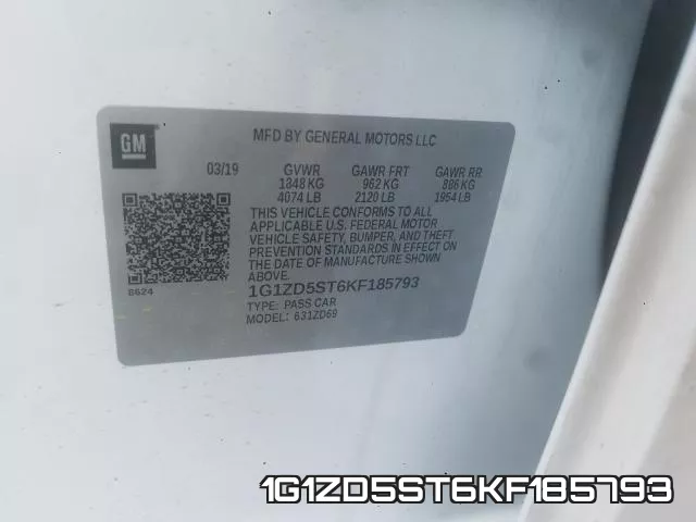 1G1ZD5ST6KF185793 фото 2