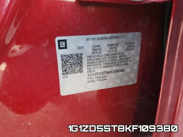 1G1ZD5ST8KF109380 фото 2