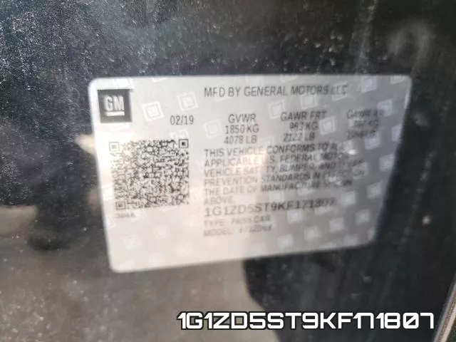 1G1ZD5ST9KF171807 фото 2