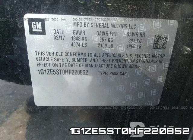 1G1ZE5ST0HF220852 фото 10