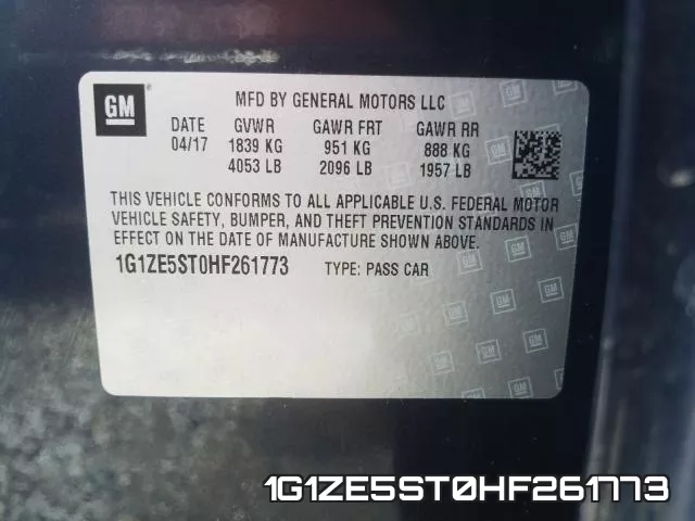 1G1ZE5ST0HF261773 фото 2