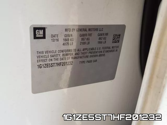 1G1ZE5ST7HF201232 фото 2