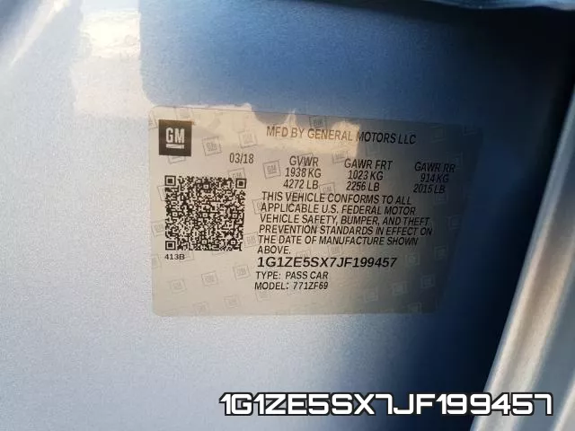 1G1ZE5SX7JF199457 фото 2