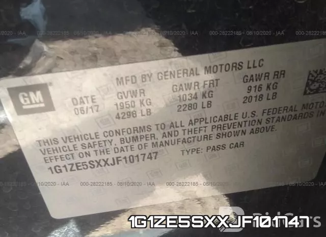1G1ZE5SXXJF101747 фото 10