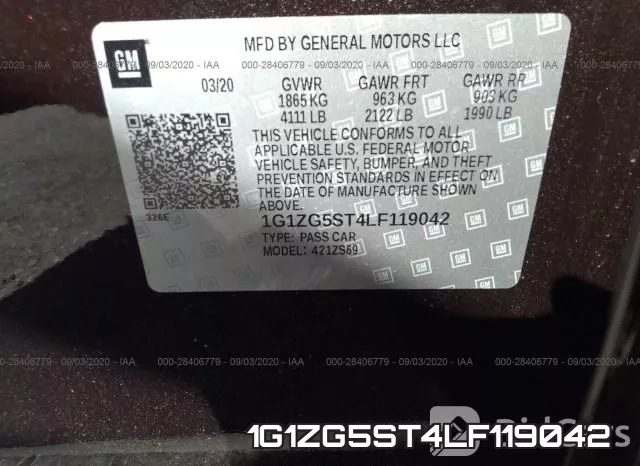 1G1ZG5ST4LF119042 фото 10