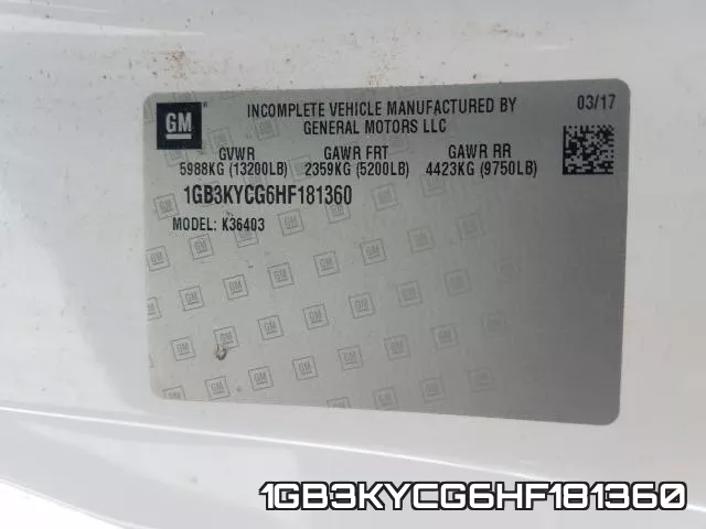 1GB3KYCG6HF181360 фото 2