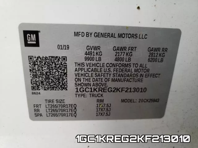 1GC1KREG2KF213010 фото 2