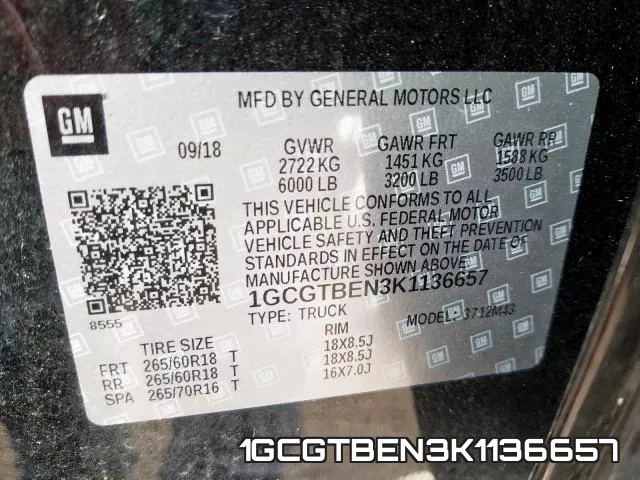 1GCGTBEN3K1136657 фото 2
