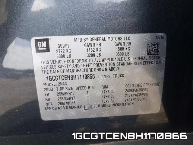 1GCGTCEN8H1170866 фото 2