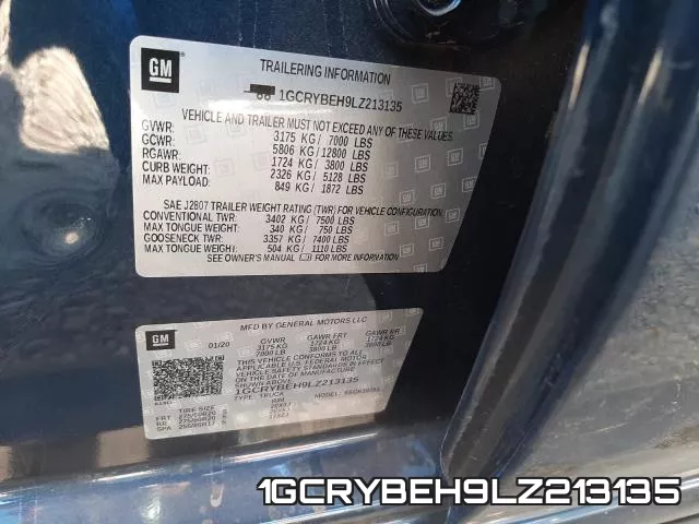 1GCRYBEH9LZ213135 фото 2