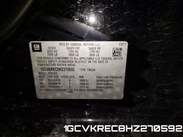 1GCVKREC8HZ270592 фото 2