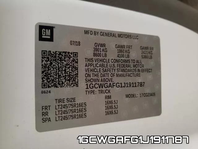 1GCWGAFG1J1911787 фото 2
