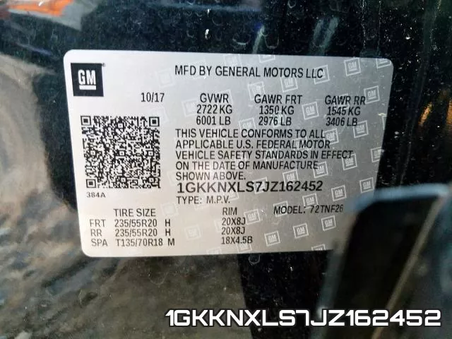 1GKKNXLS7JZ162452 фото 2
