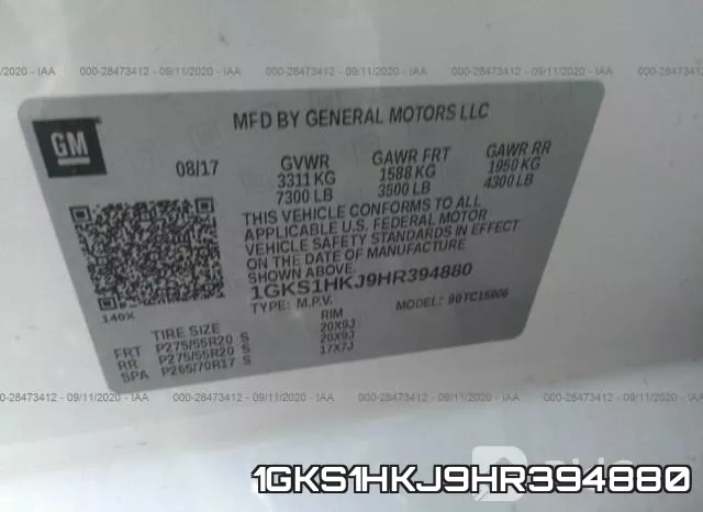 1GKS1HKJ9HR394880 фото 10