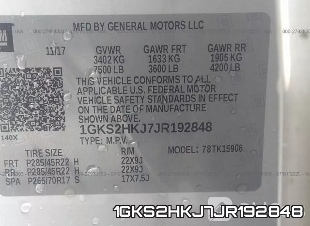 1GKS2HKJ7JR192848 фото 10